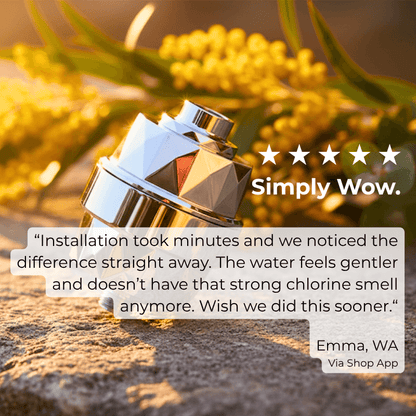 Shower Mate by HolyH₂O™ | Compact Shower Filter - HolyH2O