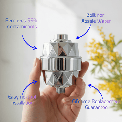 Shower Mate by HolyH₂O™ | Compact Shower Filter - HolyH2O