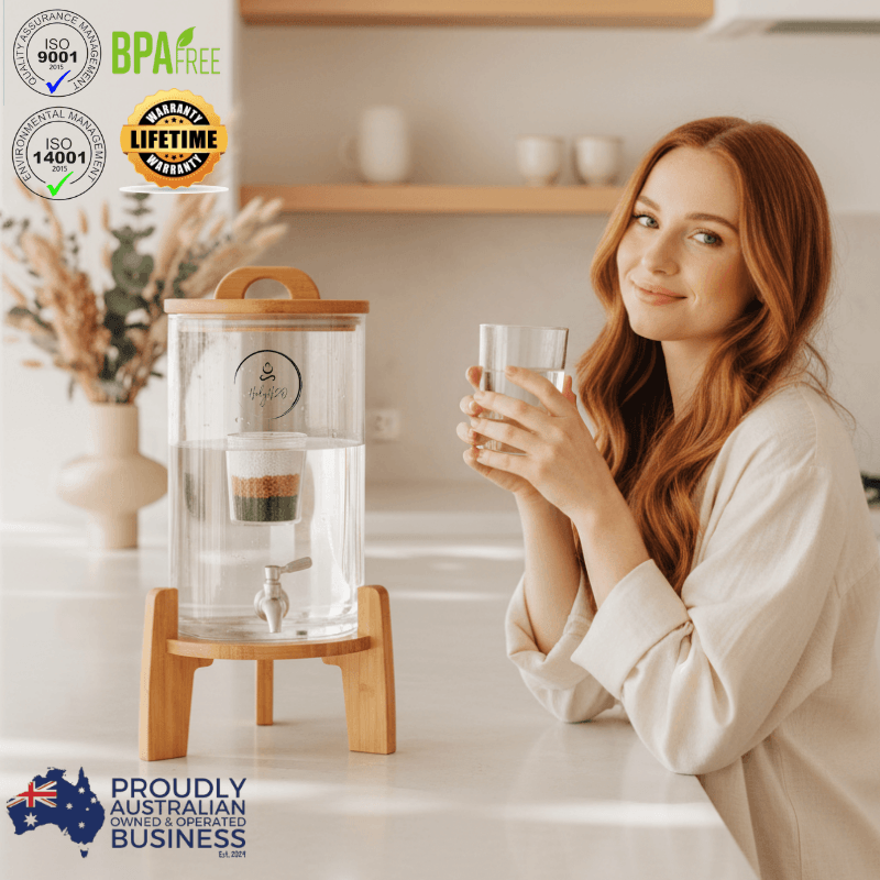 9L Glass Trinity by HolyH₂O™ | Remove Chlorine & Contaminants from Aussie Tap Water
