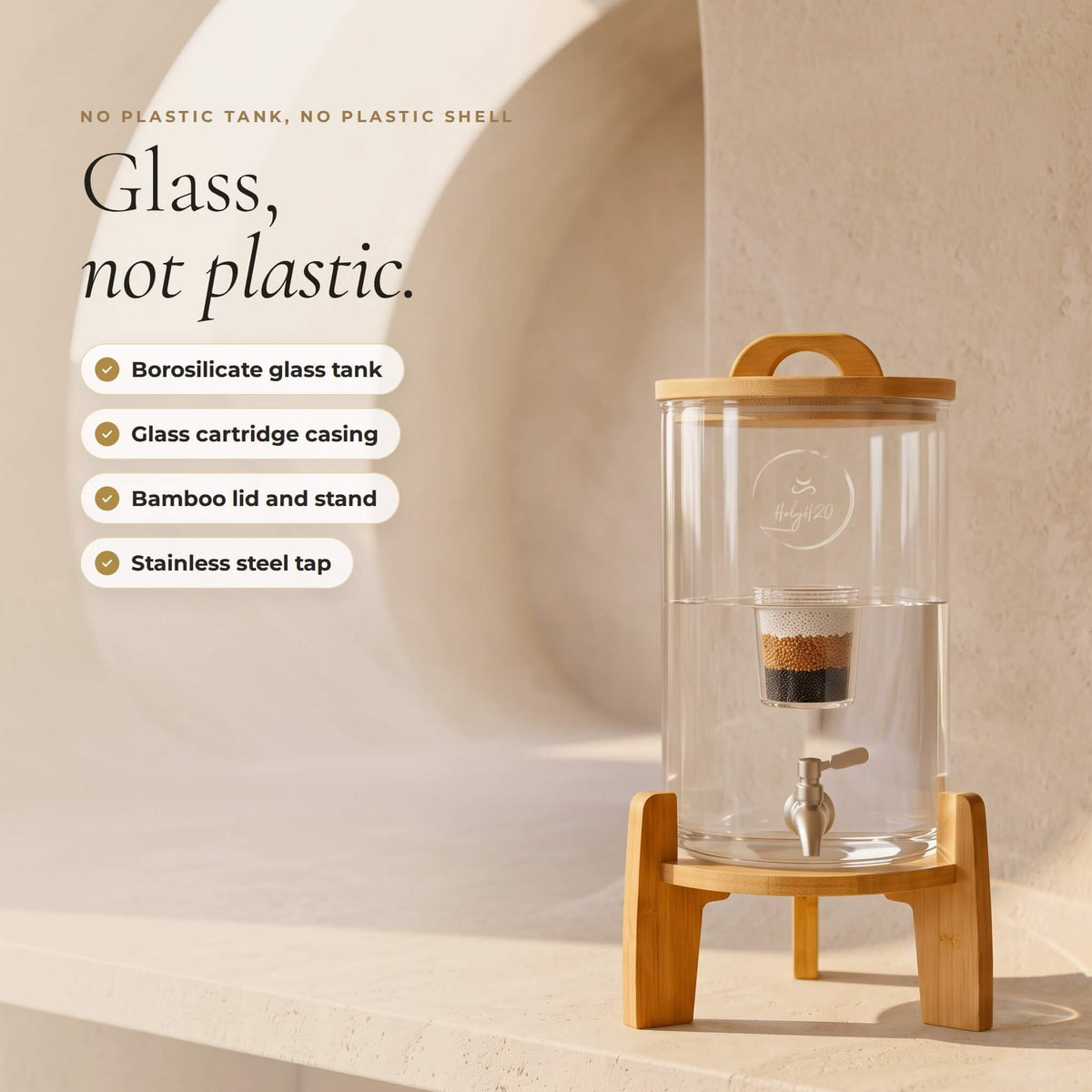 Australia's First 100% Glass Water Filter | Glass Trinity by HolyH₂O™
