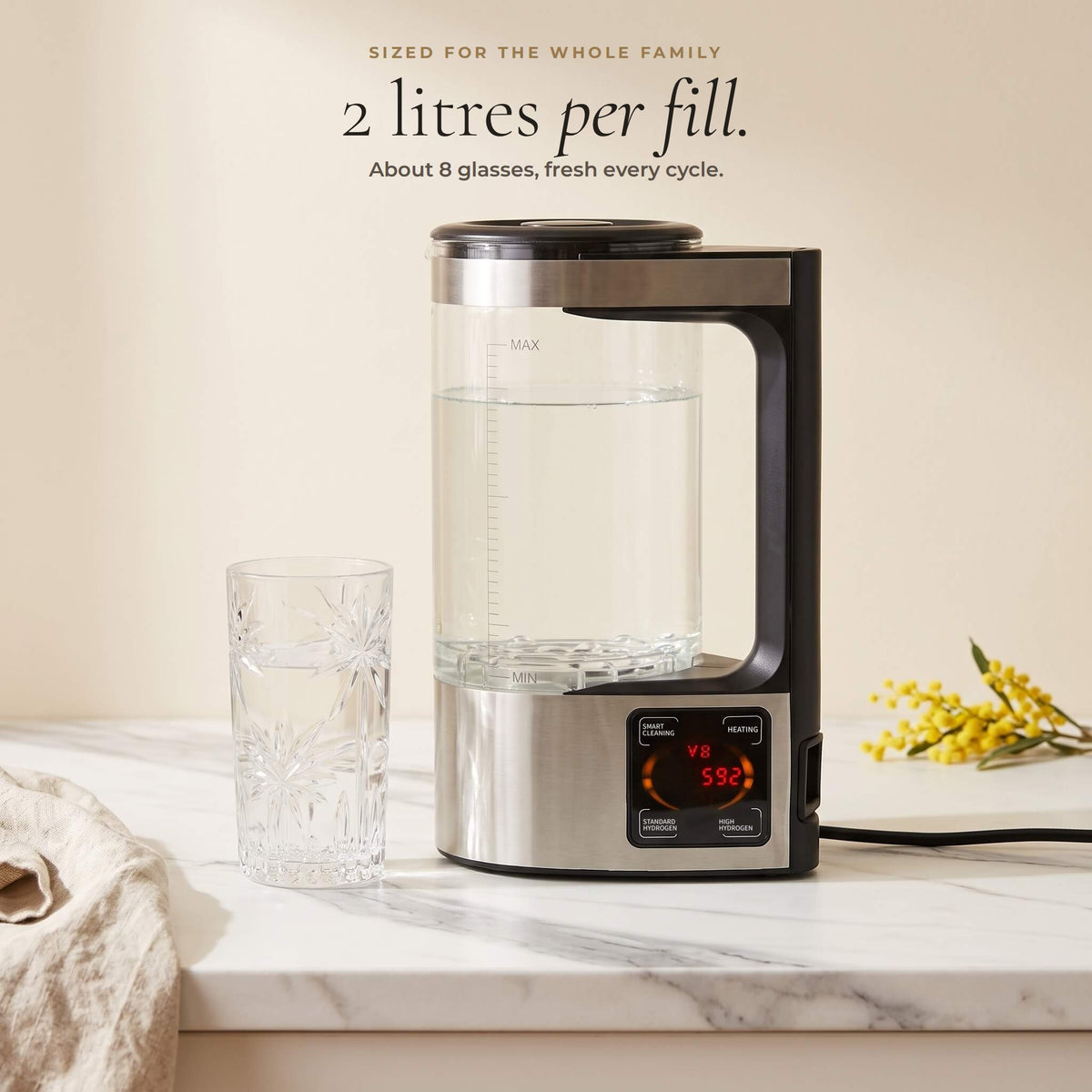 Hydronizer 2L Hydrogen Water Pitcher | HolyH₂O™